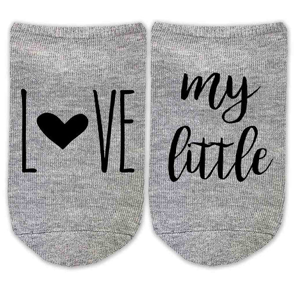 Love My Big, Little, Gbig Sorority Sister No Show Socks