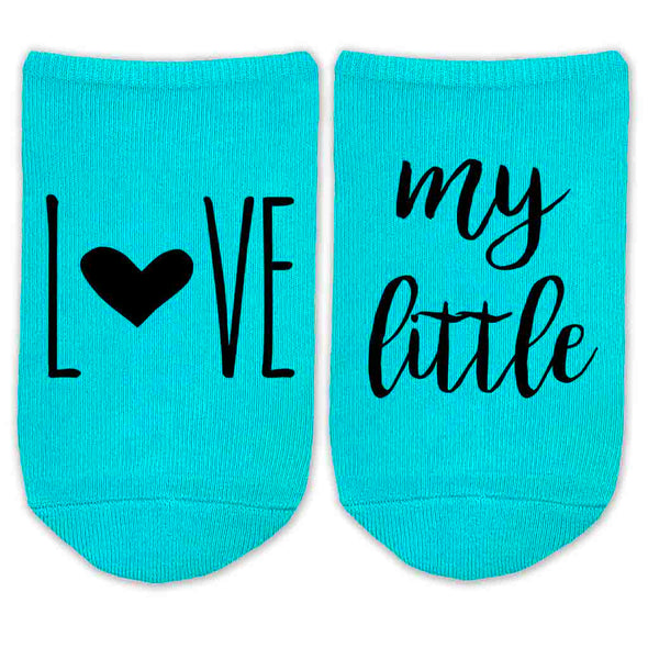 Love My Big, Little, Gbig Sorority Sister No Show Socks