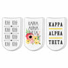 Kappa Alpha Theta sorority 3 pairs of socks gift set for bid day and chapter orders