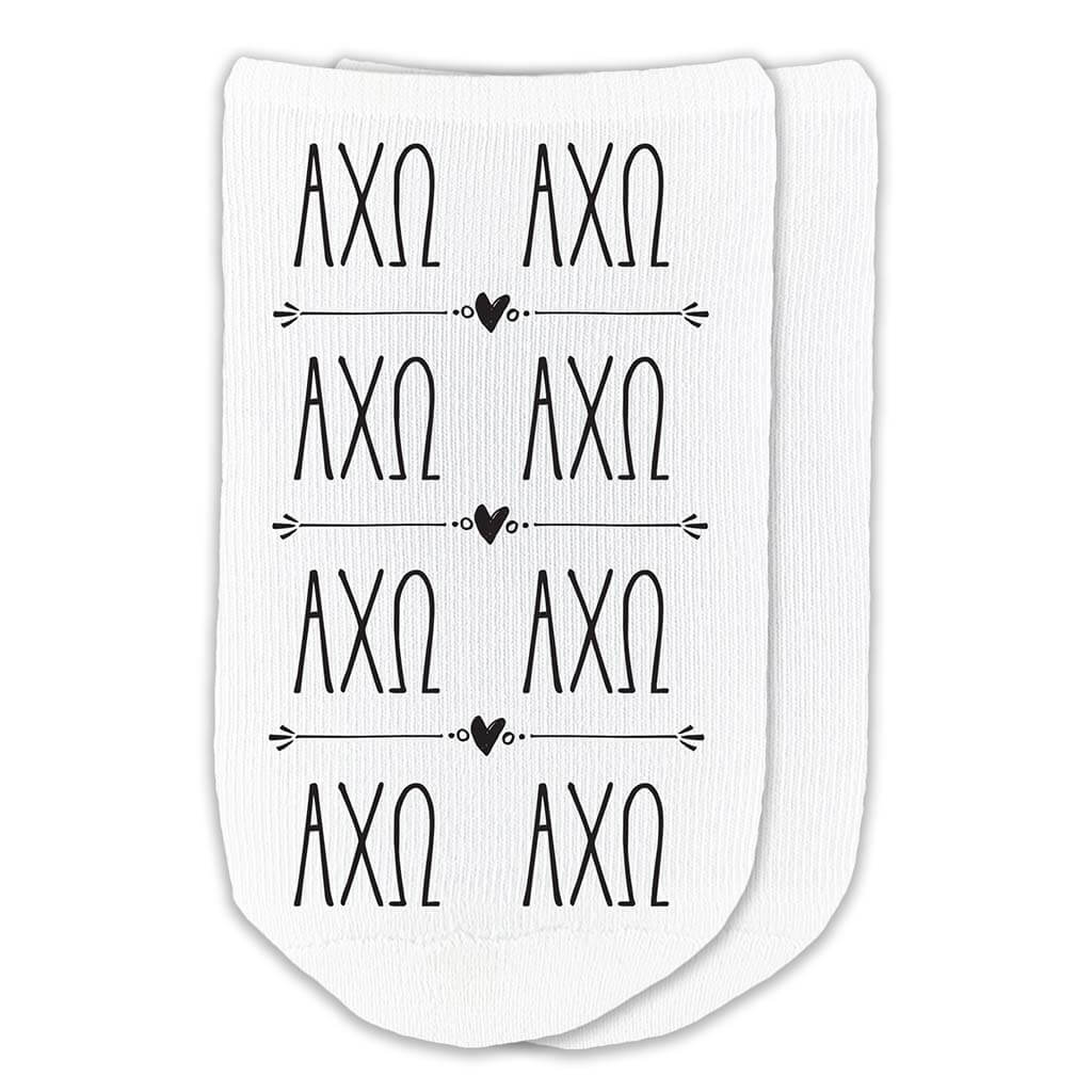 AXid sorority cotton socks with Greek letters are part of this sorority gift pack