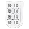 Pi Beta Phi sorority cotton socks with Greek letters are part of this sorority gift pack