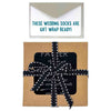 Exclusive gift wrap bundle included with purchase of custom printed wedding socks for the father of the bride.