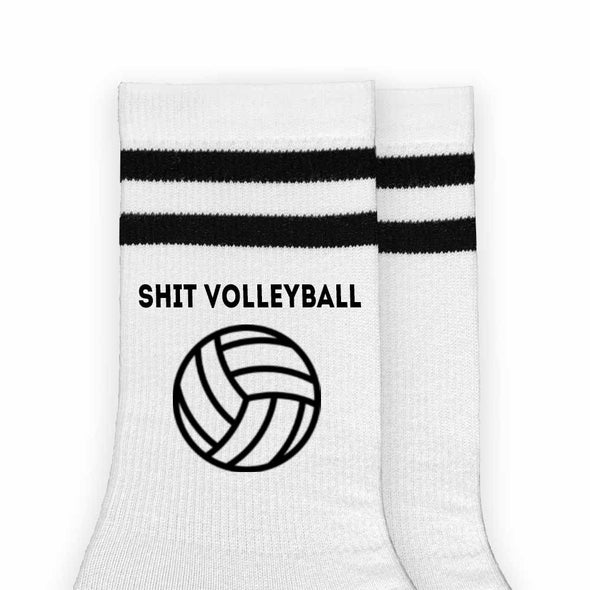 SHIT Volleyball Club Striped Crew Socks