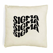 Super cute sorority mod design custom printed on white or natural cotton throw pillow cover.