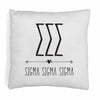 Super cute sorority boho design custom printed on white or natural cotton throw pillow cover.