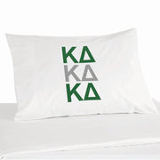 Kappa Delta sorority letters custom printed on pillowcase