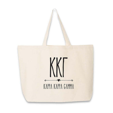 Kappa sorority canvas tote bags make great sorority gifts