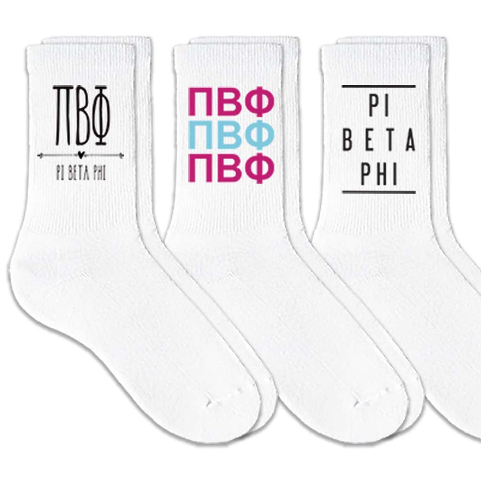 Pi Beta Phi Sorority Socks and Tote Bags | Sockprints