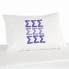 Sigma Sigma Sigma sorority letters custom printed on pillowcase