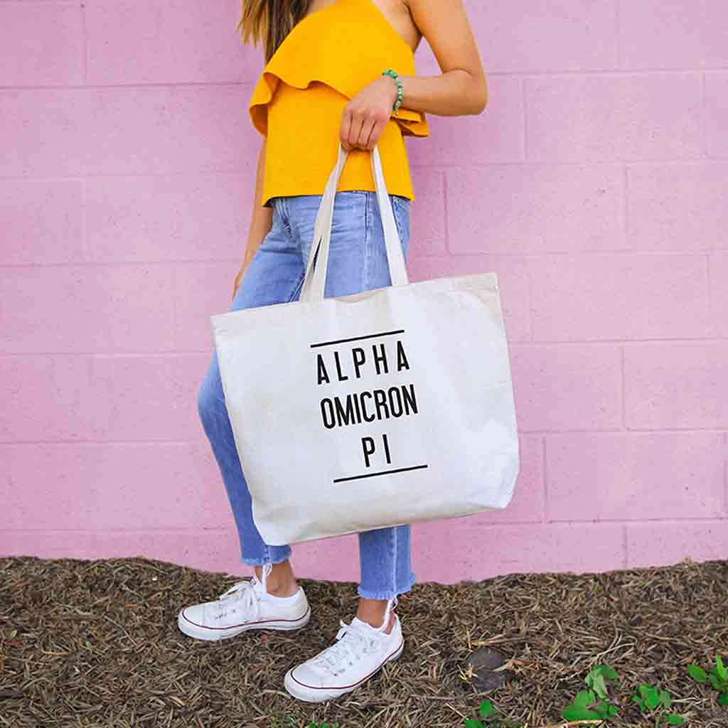 Alpha Omicron Pi Sorority Tote Bag