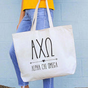 Alpha Chi Omega canvas tote for bid day bags and chapter orders