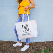 Gamma Phi Beta canvas tote for bid day bags and chapter orders