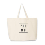 Phi Mu Large Tote Bag