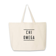 Chi Omega Large Tote Bag
