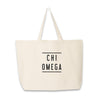 Chi Omega Large Tote Bag