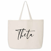 Kappa Alpha Theta sorority nickname digitally printed on canvas tote bag is a great gift for your sorority sister.