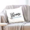 Theta Phi Alpha sorority name with stylish sweet home design custom printed on white or natural cotton throw pillow cover.