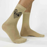 Comfy cotton dress socks digitally printed and customized for your wedding party gifts
