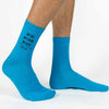 Father of the Groom turquoise dress socks custom printed and personalized