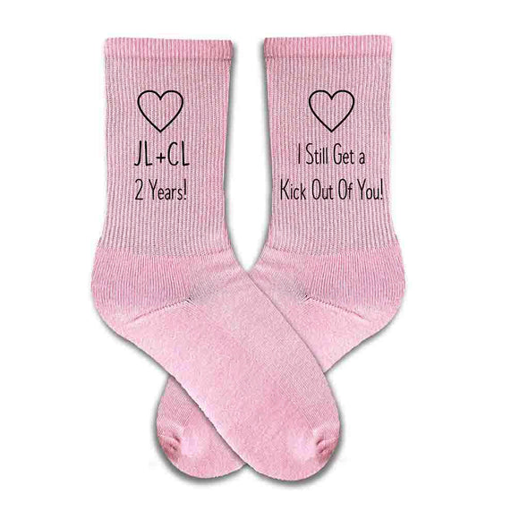 These pink cotton socks are the perfect pair for a cotton wedding anniversary gift