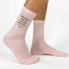 Father of the Groom blush dress socks custom printed and personalized