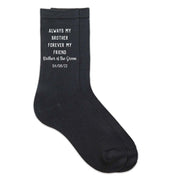 Brother of the groom personalized custom printed wedding day socks
