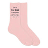 Father of the Bride blush dress socks custom printed and personalized
