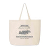 Camp bachelorette custom printed with city and state weekend tote bag