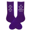 Personalized groomsmen proposal purple dress socks custom printed name and date