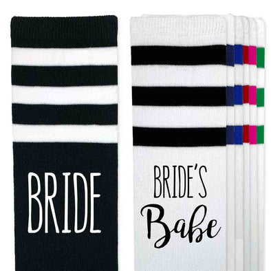 Custom Printed Monogram Socks for the Wedding Party