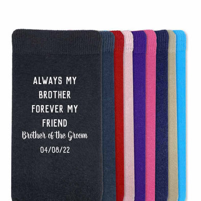 Brother of the groom personalized wedding brother of the groom custom socks.