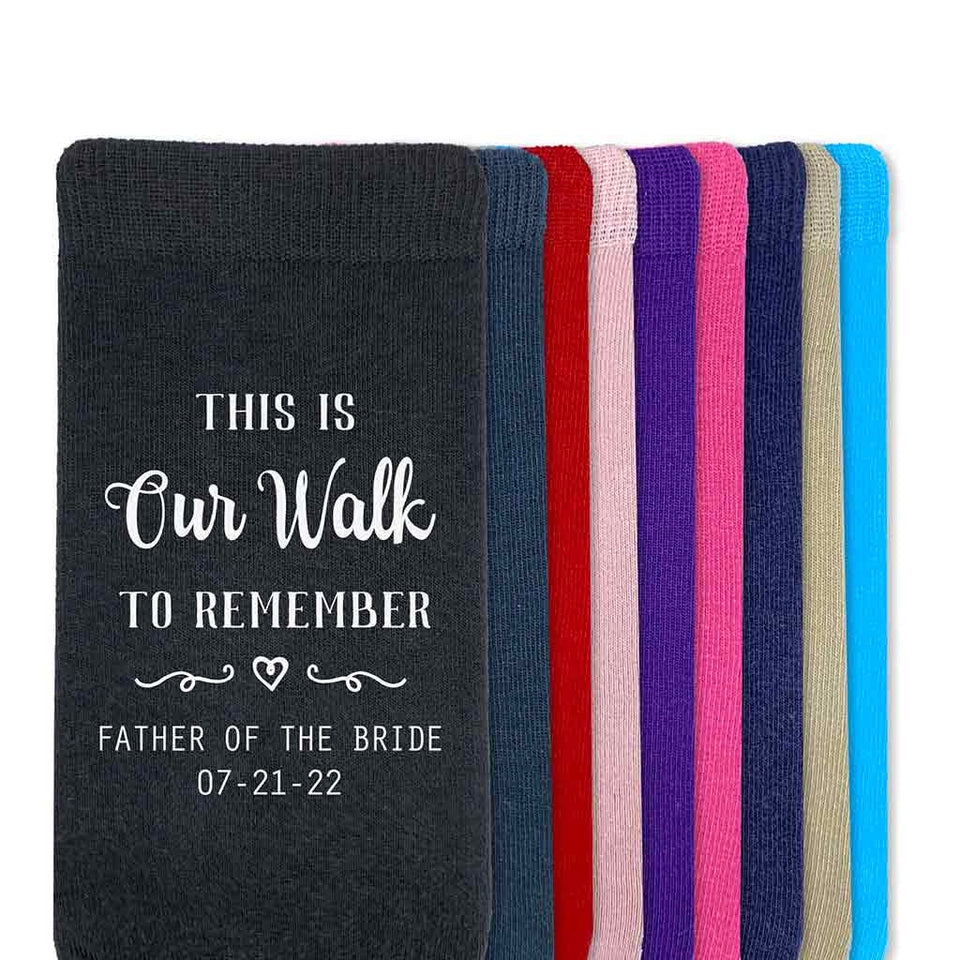 Customized Wedding Socks - Fathers of the Bride and Groom
