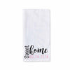 White cotton kitchen towel digitally printed with sweet home Delta Zeta sorority design.