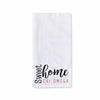 Sweet home Chi Omega sorority design custom printed on white cotton ringspun cotton kitchen dishtowel.