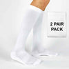 Solid white knee high socks for men, great sport sock on sale. Great socks for dodge ball, kick ball, soccer, and other sports team socks.