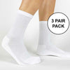 Basic cotton ribbed crew socks blank as is sold in a three pair pack same size and color by sockprints.