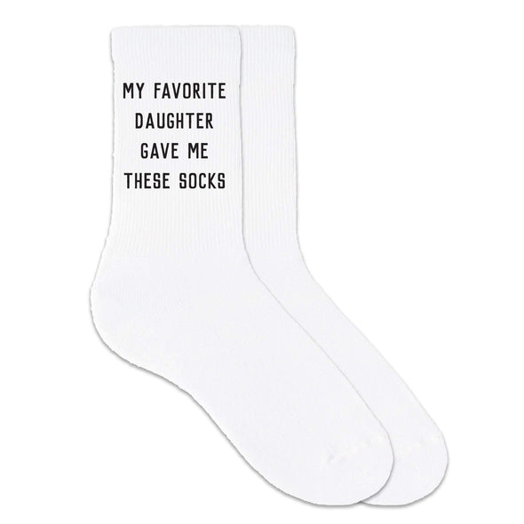 My favorite daughter gave me these socks digitally printed on crew socks.