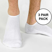 Large basic cotton no show socks sold blank as is in a three pair pack in same size and color by sockprints.