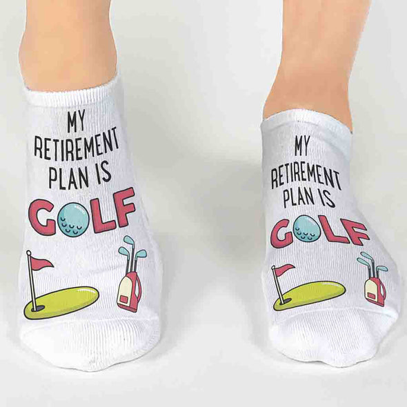 Planning on playing a lot of golf in retirement then this is a great plan and we have the perfect white cotton blend no show golf socks for retirement. 