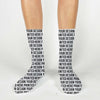 Custom printed photo socks created and designed by you these unique socks are original and can be custom designed to your liking.  These socks are designed with an all over print and you color in the fabric with your free fabric markers we will send you.