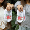 Alpha Chi Omega sorority name with watercolor floral custom printed on cotton no show socks