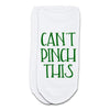 St. Patricks Day digitally printed in green ink no show socks.