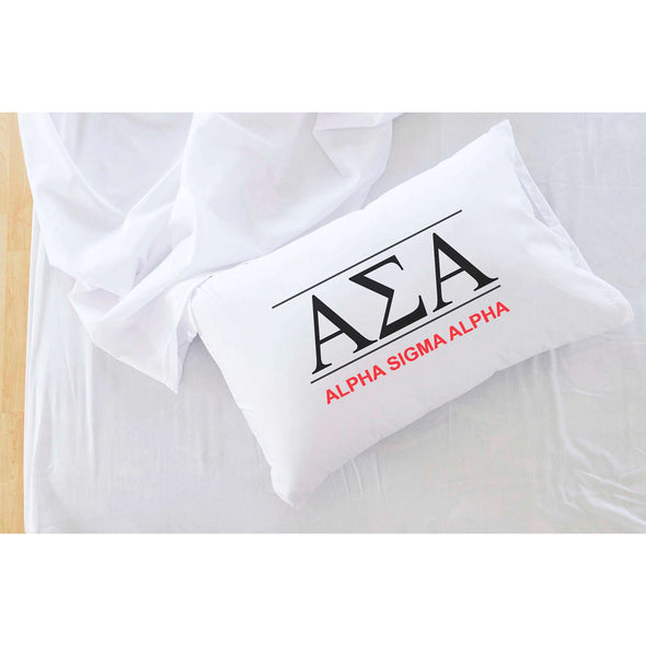 Classic Sorority Greek Letters and Name Pillowcases
