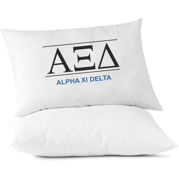 Classic Sorority Greek Letters and Name Pillowcases