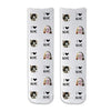 Custom printed adult crew socks personalized with your photo face cropped into the design and printed all over the socks make a unique gift.