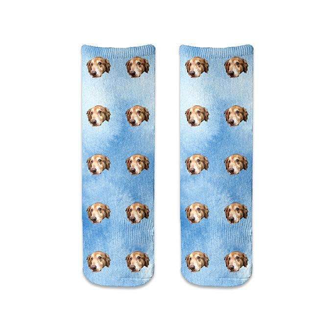 Super cute cotton crew socks digitally printed with your own design and personalized by using your own photo we print the socks to make a unique gift for any occasion.