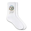 Custom printed pet photo socks digitally printed on the sides of white cotton crew socks is the perfect gift for any occasion.