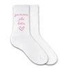 Gamma Phi Beta sorority name and heart design custom printed on cotton crew socks