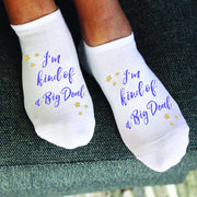 I'm kind of a big deal fun design for friends custom printed on comfy cotton no show socks.
