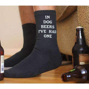 In dog beers I've had one custom printed on socks.